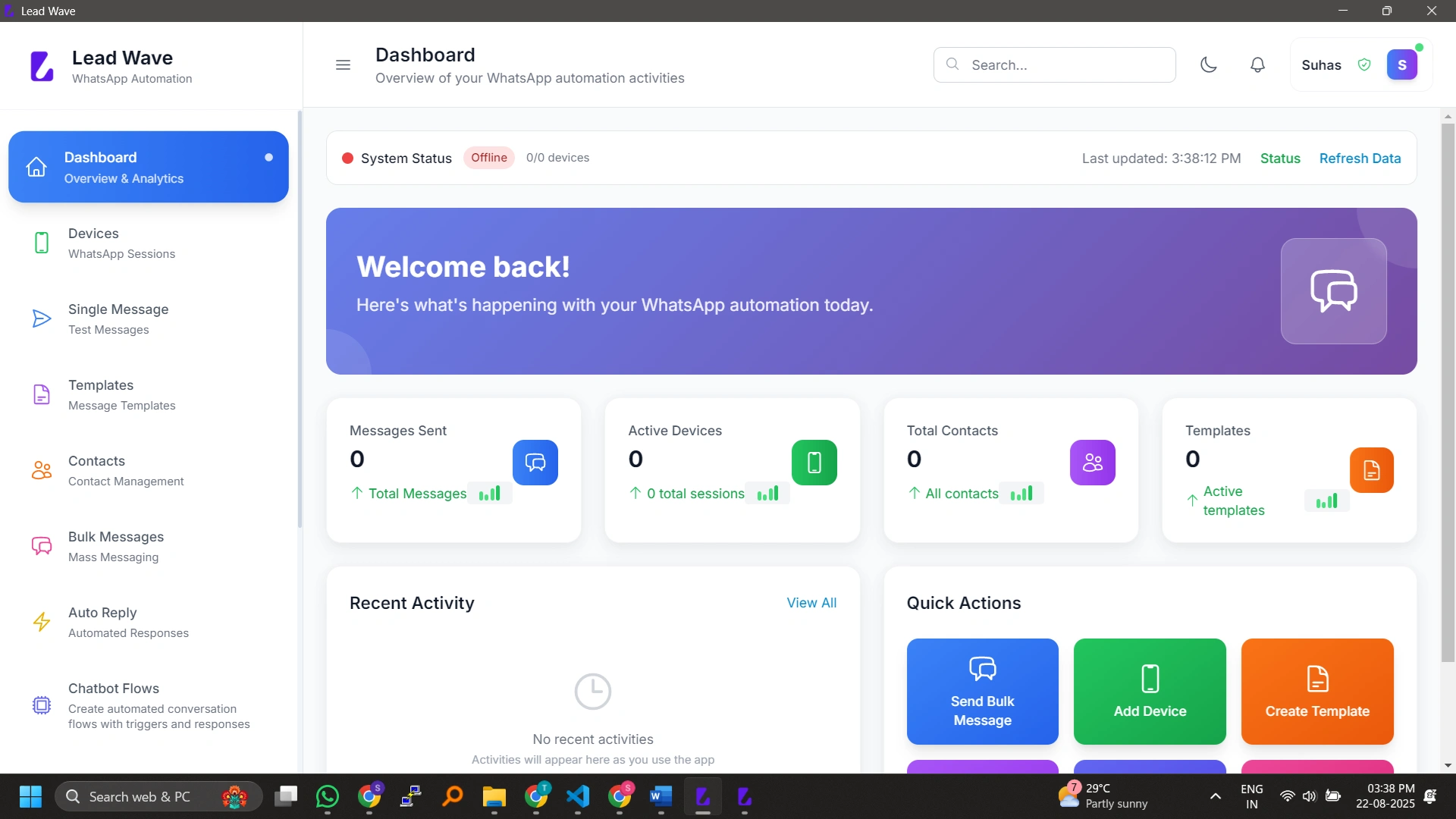Control your entire WhatsApp marketing from one powerful system.